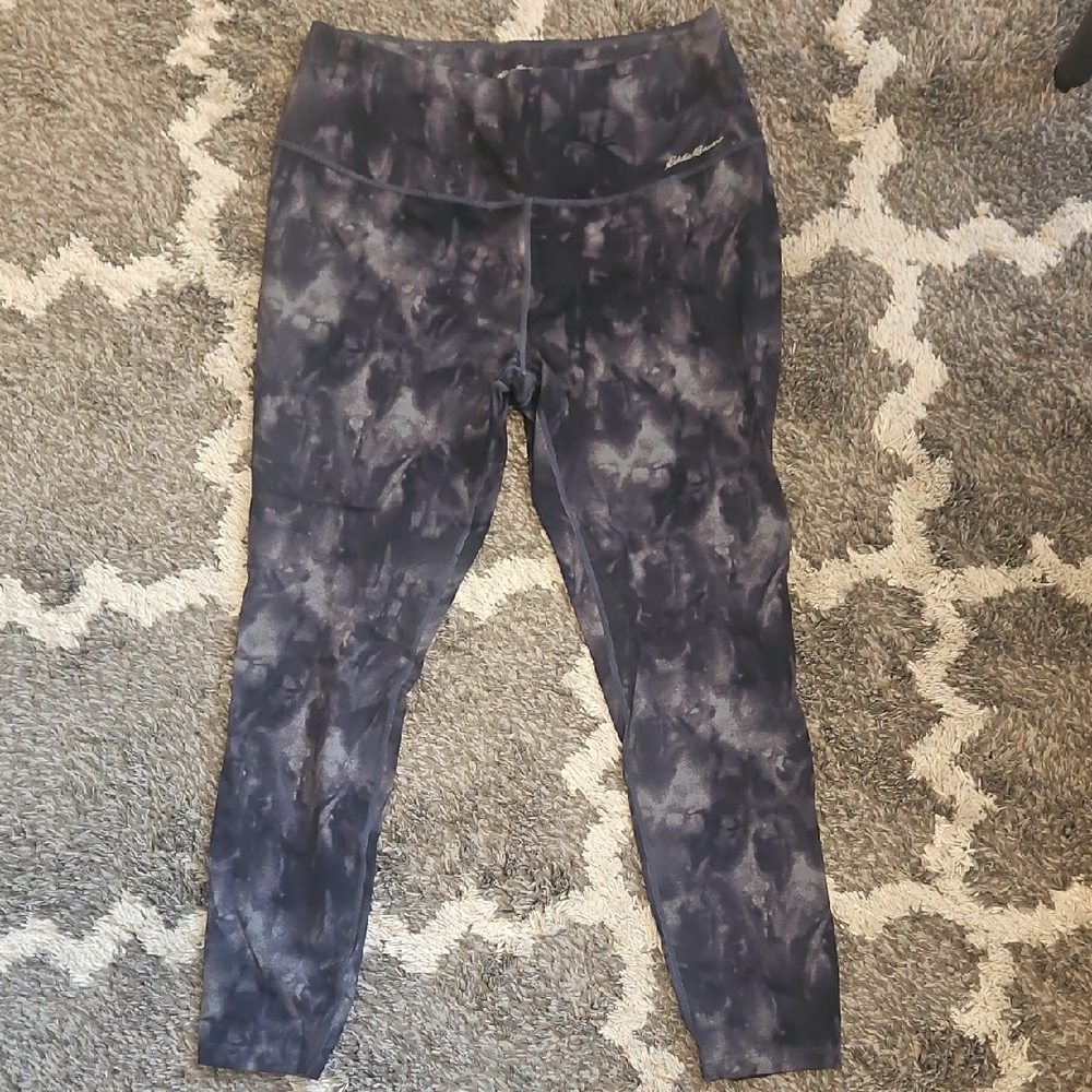 Eddie Bauer Black Tie-Dye Leggings